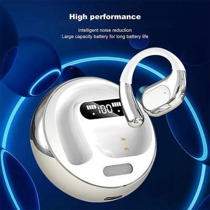 Experience Unmatched Sound with PAVUN Open Ear Wireless Headphones - Bluetooth, Built-In Microphone & LED Power Display